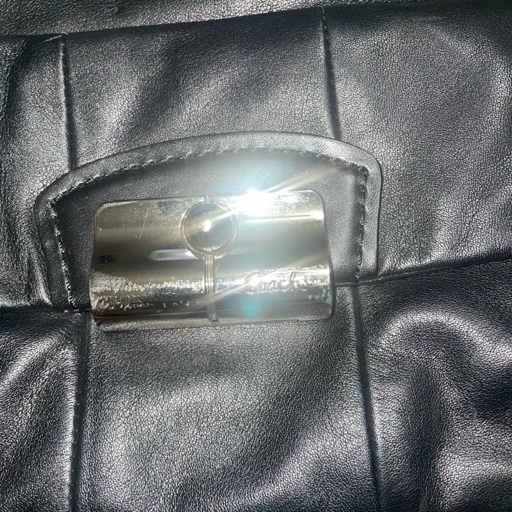 Vintage Coach🖤Black hobo bag slouch purse work bag travel bag - Picture 3 of 14